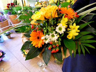 Bild: Blumenstrauß im Blumenladen