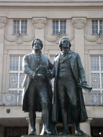 Bild: Weimar, Denkmal: Goethe und Schiller