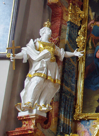 Bild: Heilige Margarethe (Margareta von Antiochia, gestorben um 305), Tannheim: Kirche Hl. Nikolaus (Tirol/Österreich)