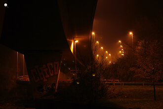 Bild: Nachts: Laternenlichter