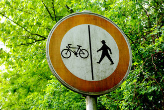 Bild: Verkehrsschild: Verbot für Fußgänger und Radfahrer