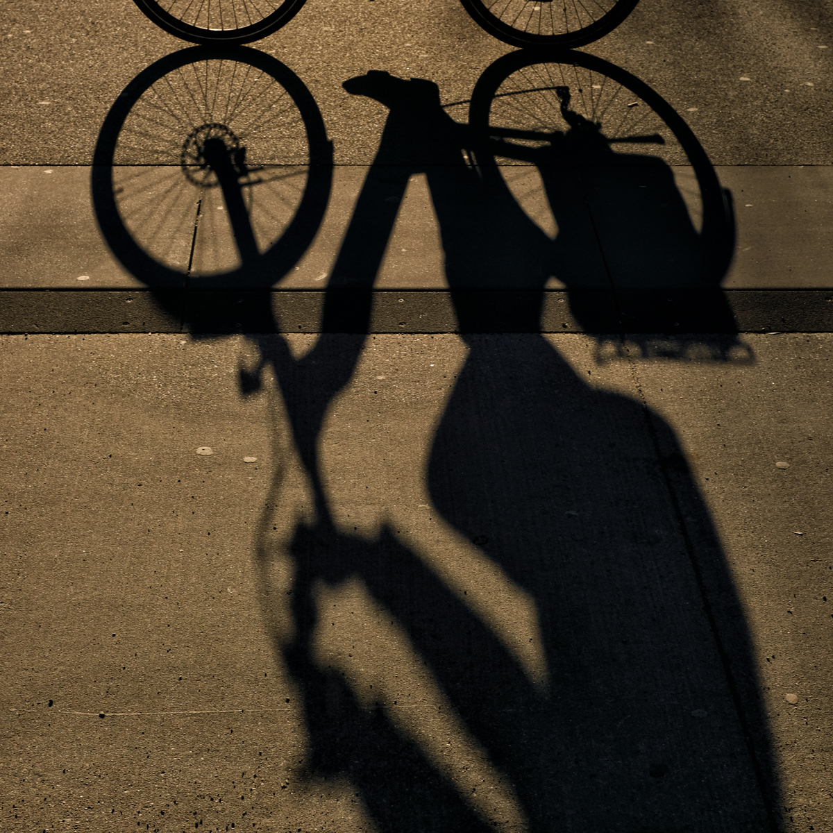 Bild: Fahrrad fahren: Schatten