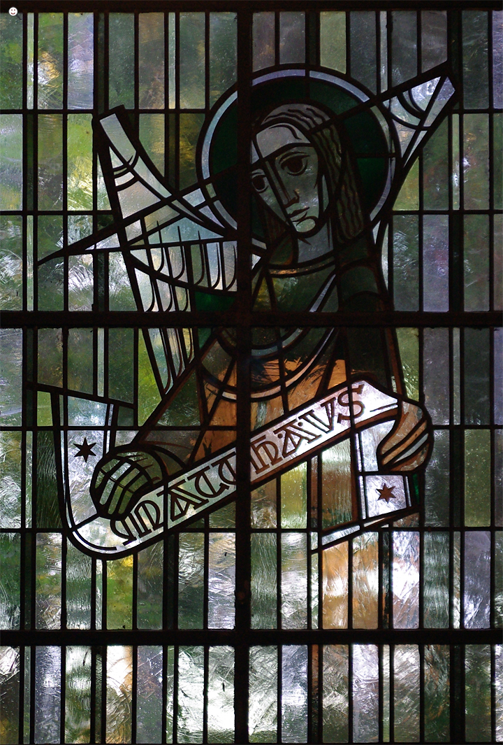 Bild: Kirchenfenster (katholische Kirche in Rummenohl, Hagen): Evangelist Matthäus