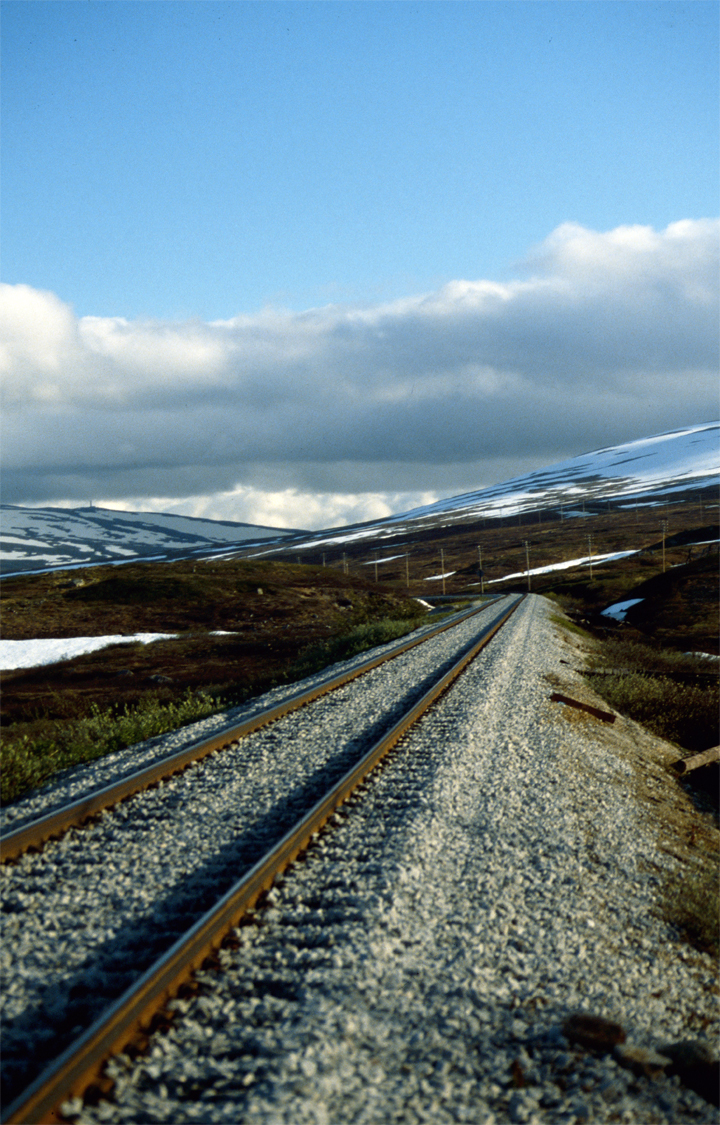 Bild: Bahnschinen in Norwegen, nahe Narvik