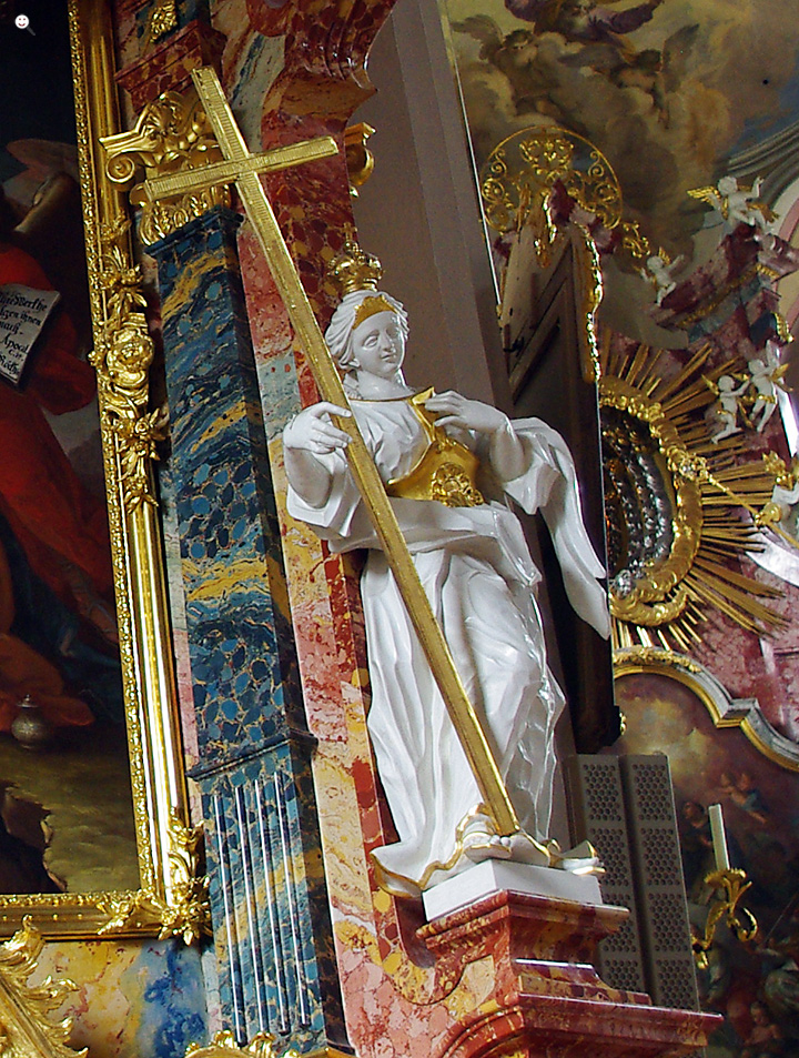 Bild: Heilige Helena (Flavia Iulia Helena, Mutter Konstantins des Großen, 248/250-330), Tannheim: Kirche Hl. Nikolaus (Tirol/Österreich)