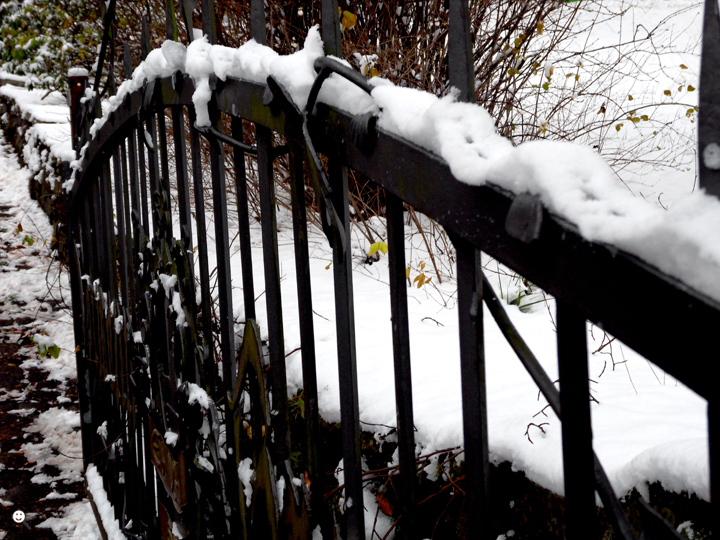Bild: Einfahrt (Tor) im Winter