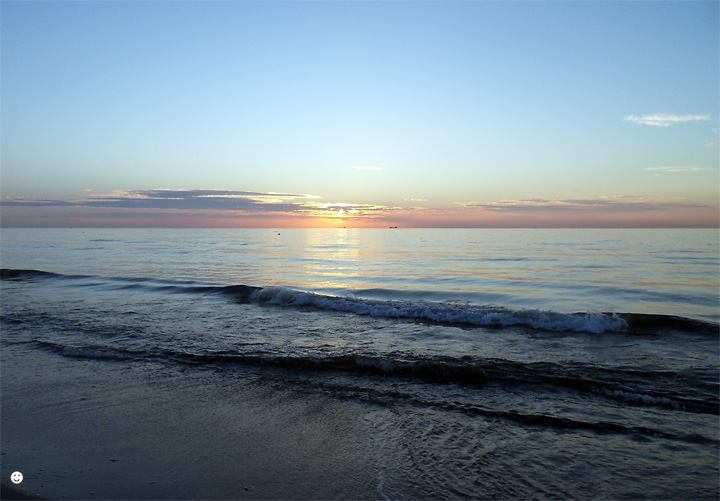 Bild: Sonnenuntergang an der Ostsee